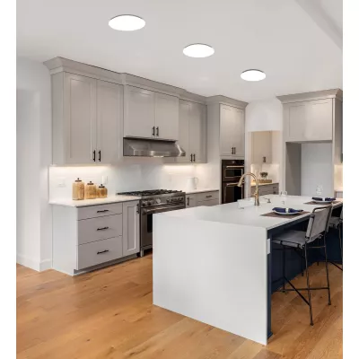 Prisadené stropné LED svietidlo JUNO - 12W, 4000K (denná biela), 23cm, okrúhle, biele