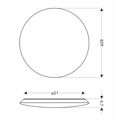 Prisadené stropné LED svietidlo JUNO - 23W, 4000K (denná biela), 28cm, okrúhle, biele