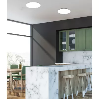 Prisadené stropné LED svietidlo JUNO - 23W, 4000K (denná biela), 28cm, okrúhle, biele
