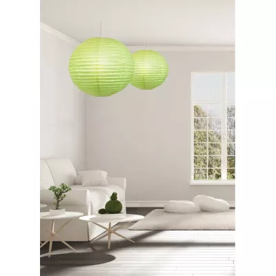 Papierové tienidlo KOKON - 50cm, guľa, zelené