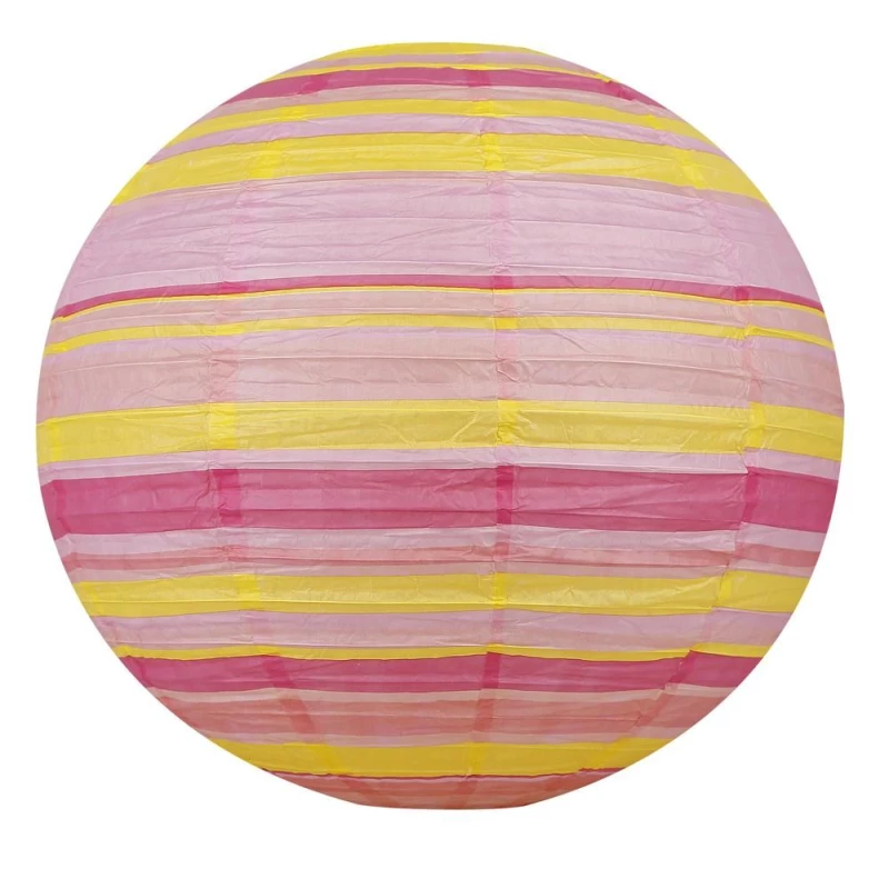 Papierové tienidlo KOKON - 50cm, guľa, oranžové / ružové