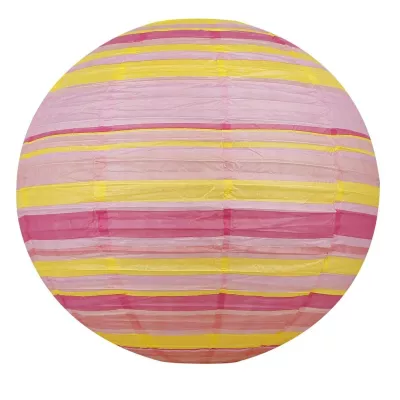 Papierové tienidlo KOKON - 50cm, guľa, oranžové / ružové