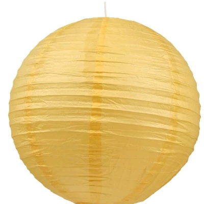 Papierové tienidlo KOKON - 60cm, guľa, žlté