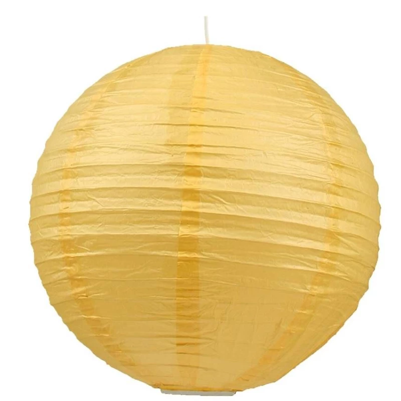 Papierové tienidlo KOKON - 50cm, guľa, žlté