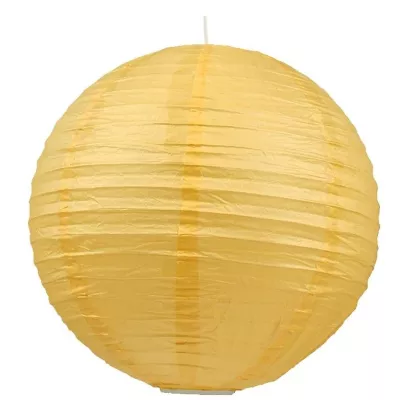 Papierové tienidlo KOKON - 50cm, guľa, žlté