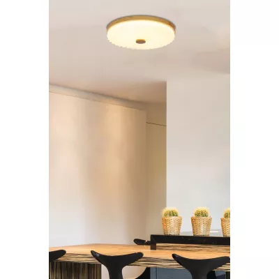 LED stropné svietidlo LEMO - 24W, 4000K (denná biela), 38cm, hnedé / biele