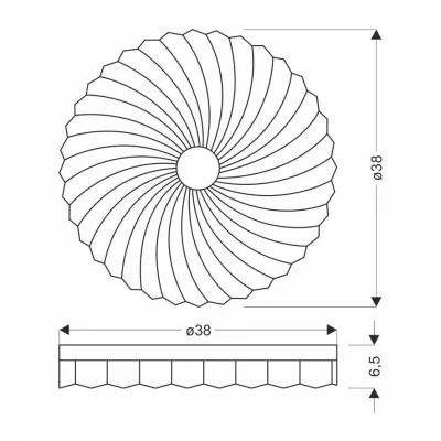 LED stropné svietidlo LEMO - 24W, 4000K (denná biela), 38cm, hnedé / biele
