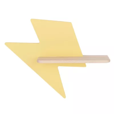 Detské nástenné LED svetlo s poličkou LIGHTNING - 4W, 4000K (denná biela), žlté/hnedé