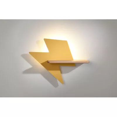 Detské nástenné LED svetlo do zásuvky LIGHTNING - 4W, 4000K (denná biela), žlté/hnedé