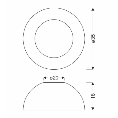LED stropné okrúhle svietidlo LIGURIA - 18W, 4000K (denná biela), 35cm, hnedé / čierne