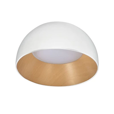 LED stropné okrúhle svietidlo LIGURIA - 18W, 4000K (denná biela), 35cm, hnedé / biele