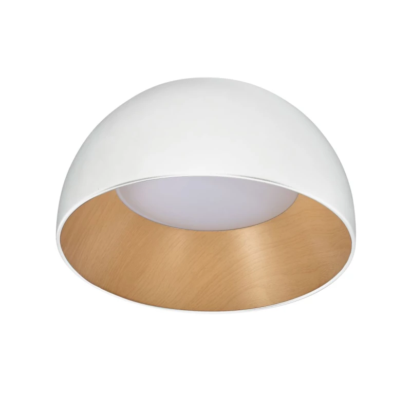 LED stropné okrúhle svietidlo LIGURIA - 18W, 4000K (denná biela), 35cm, hnedé / biele