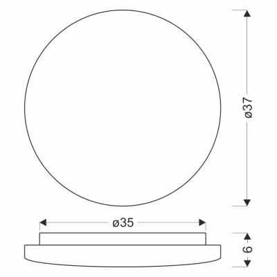 Prisadené LED stropné svetlo LINDA - 36W, 4000K (denná biela), 37cm, okrúhle, biele