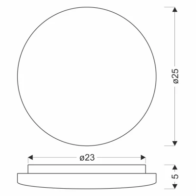 Prisadené LED stropné svetlo LINDA - 18W, 4000K (denná biela), 25cm, okrúhle, biele