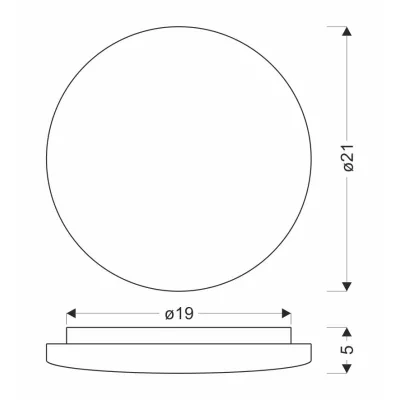 Prisadené LED stropné svetlo LINDA - 12W, 4000K (denná biela), 21cm, okrúhle, biele