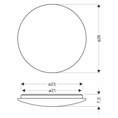 Stropné LED svetlo s efektom nočnej oblohy MAGNUS - 12W, 4000K (denná biela), 26cm, biele