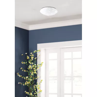Stropné LED svetlo s efektom nočnej oblohy MAGNUS - 12W, 4000K (denná biela), 26cm, biele