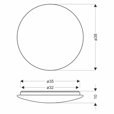 Stropné LED svetlo s efektom nočnej oblohy MAGNUS - 24W, 4000K (denná biela), 38cm, biele