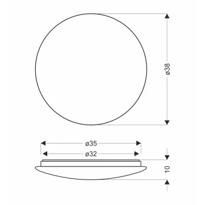 Stropné LED svetlo s efektom nočnej oblohy MAGNUS - 24W, 4000K (denná biela), 38cm, biele
