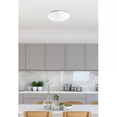 Stropné LED svetlo s efektom nočnej oblohy MAGNUS - 24W, 4000K (denná biela), 38cm, biele