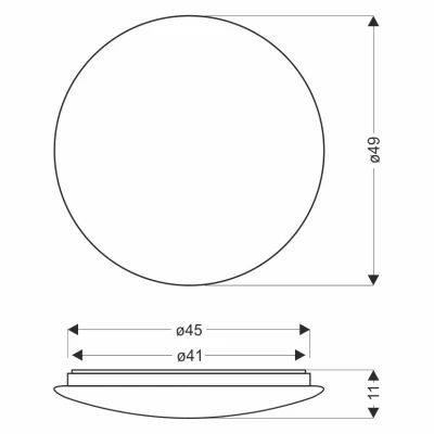 Stropné LED svetlo s efektom nočnej oblohy MAGNUS - 36W, 4000K (denná biela), 49cm, biele