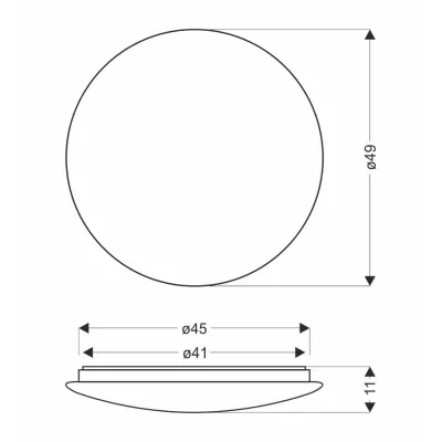 Stropné LED svetlo s efektom nočnej oblohy MAGNUS - 36W, 4000K (denná biela), 49cm, biele