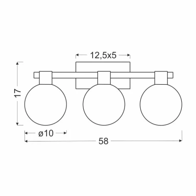 Moderné nástenné svietidlo MALDUS - 3xG9, 40W, chrómované / biele