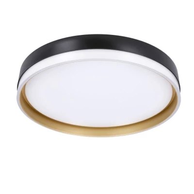 LED stropné prisadené svetlo MANHATTAN - 24W, 4000K (denná biela), čierne / zlaté