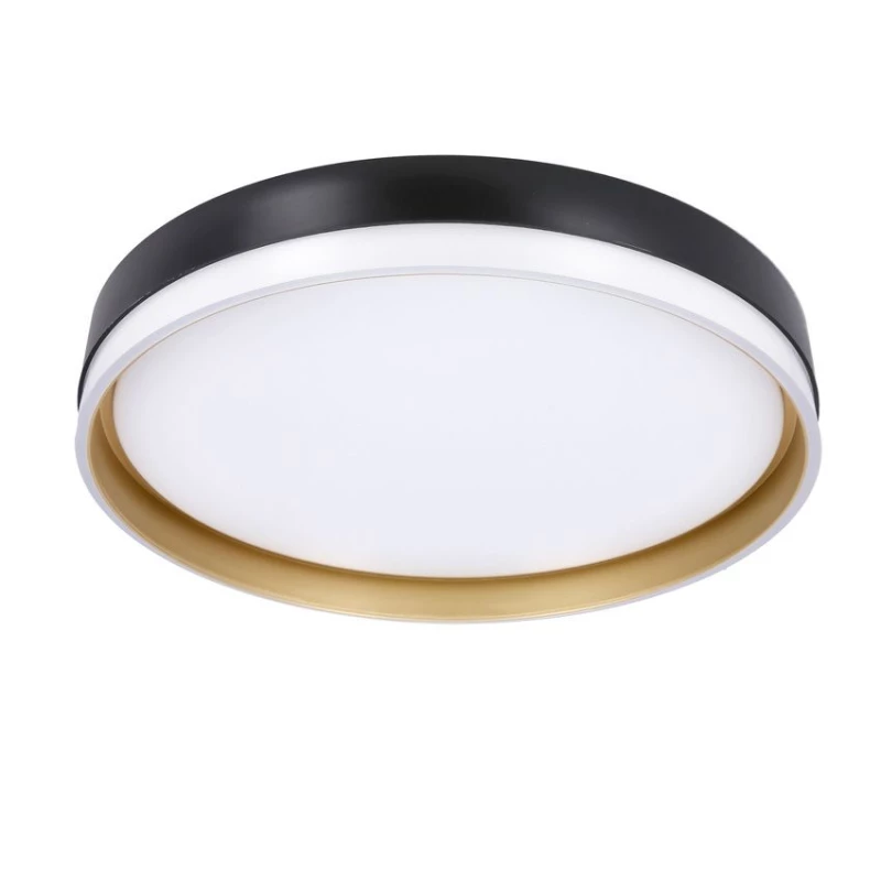 LED stropné prisadené svetlo MANHATTAN - 24W, 4000K (denná biela), čierne / zlaté