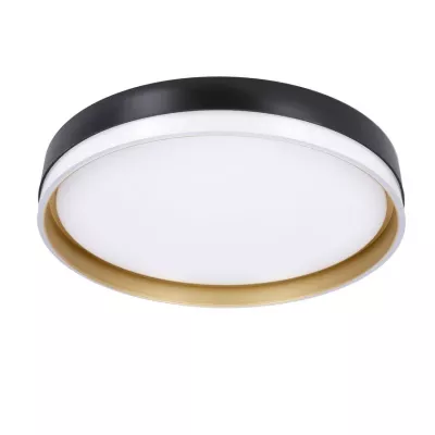 LED stropné prisadené svetlo MANHATTAN - 24W, 4000K (denná biela), čierne / zlaté