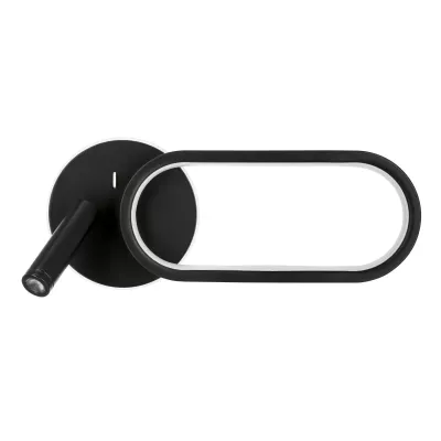 LED nástenná lampa k posteli MONET - 13W, 3000-6000K (teplá-studená biela), čierna