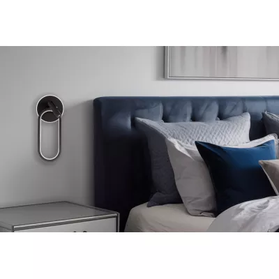 LED nástenná lampa k posteli MONET - 13W, 3000-6000K (teplá-studená biela), čierna