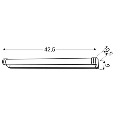 LED osvetlenie nad zrkadlo MODERNO - 7W, 6500K (studená biela), 40cm, chrómované