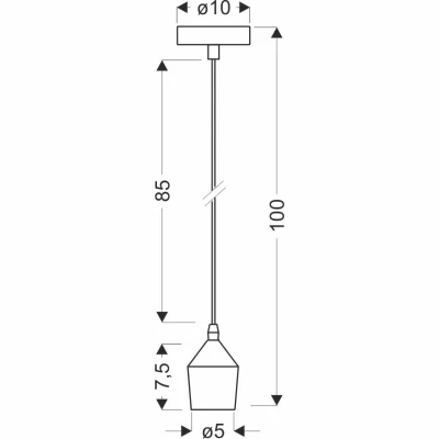 Lankový záves MOLAN - 1xE27, 60W, čierny / zlatý