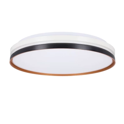 Prisadené LED stropné svietidlo MONTANA - 24W, 4000K (denná biela), čierne / zlaté / biele