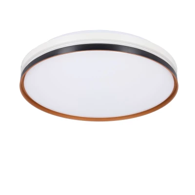 Prisadené LED stropné svietidlo MONTANA - 24W, 4000K (denná biela), čierne / zlaté / biele