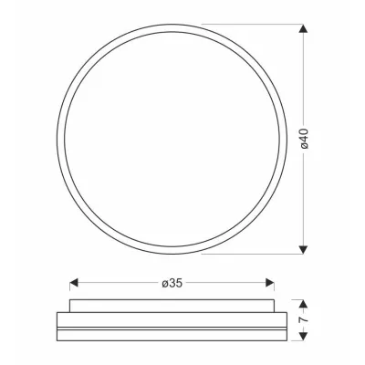 Prisadené LED stropné svietidlo MONTANA - 24W, 4000K (denná biela), čierne / zlaté / biele