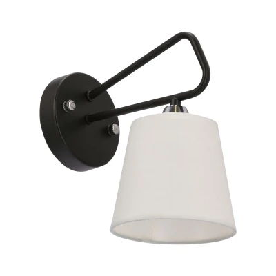 Moderné nástenné osvetlenie MORLEY - 1xE14, 60W, čierne / biele