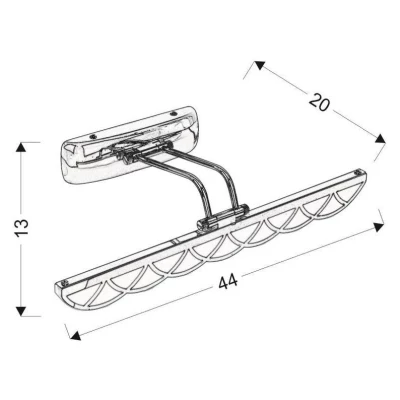 Nástenné LED osvetlenie nad zrkadlo MOVE - 6W, 4000K (denná biela), chrómované