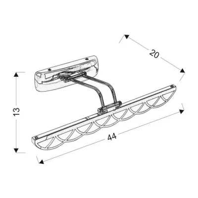 Nástenné LED osvetlenie nad zrkadlo MOVE - 6W, 4000K (denná biela), chrómované