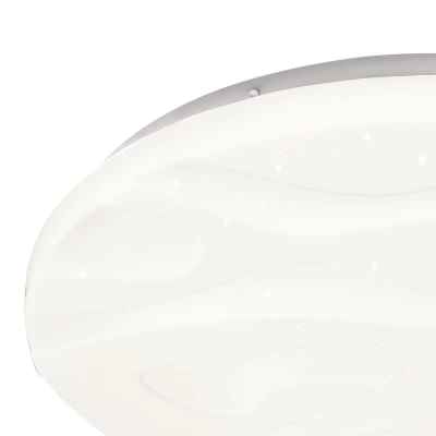LED stropnica s efektom hviezdnej oblohy NEVADA - 15W, 4000K (denná biela), 29cm, okrúhle, biele