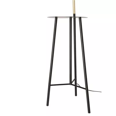 Dizajnová podlahová lampa PERRET - 2xGU10, 15W, čierna / zlatá