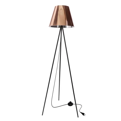 Dizajnová lampa trojnožka PLATINO - 1xE27, 40W, čierna / medená