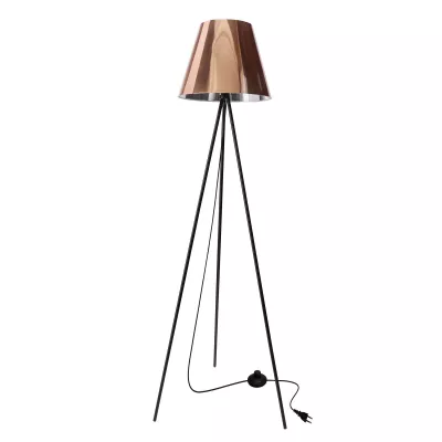 Dizajnová lampa trojnožka PLATINO - 1xE27, 40W, čierna / medená