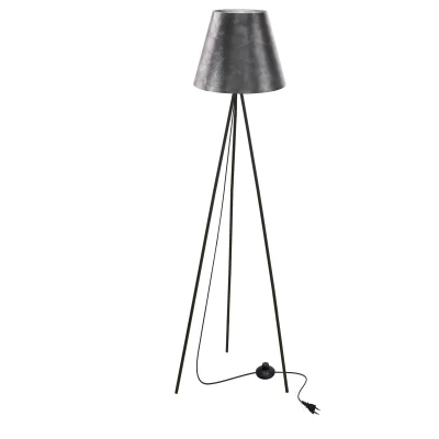 Dizajnová lampa trojnožka PLATINO - 1xE27, 40W, čierna / strieborná