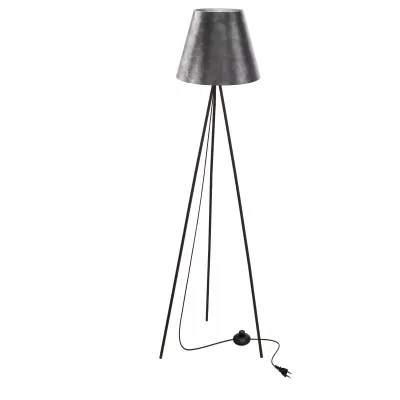 Dizajnová lampa trojnožka PLATINO - 1xE27, 40W, čierna / strieborná