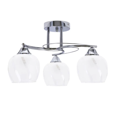 Stropné moderné osvetlenie PREGO - 3xE27, 40W, chrómované / číre