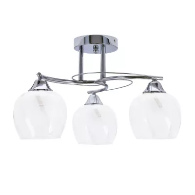 Stropné moderné osvetlenie PREGO - 3xE27, 40W, chrómované / číre