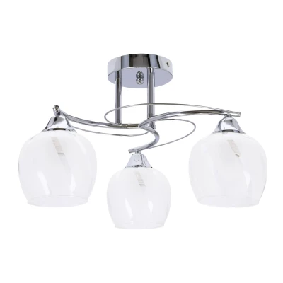 Stropné moderné osvetlenie PREGO - 3xE27, 40W, chrómované / číre