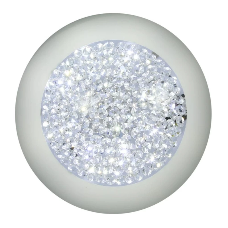 Nástenné / stropné LED okrúhle svietidlo PRISTINA - 16W, 3000K (teplá biela), 40cm, biele / číre